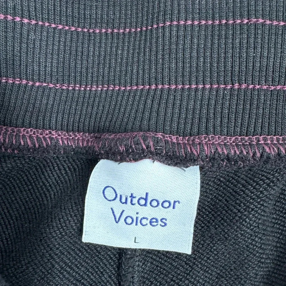 Outdoor Voices Joggers Womens L Purple/Black Colorblock Sweatpants Elastic Waist - Picture 11 of 12